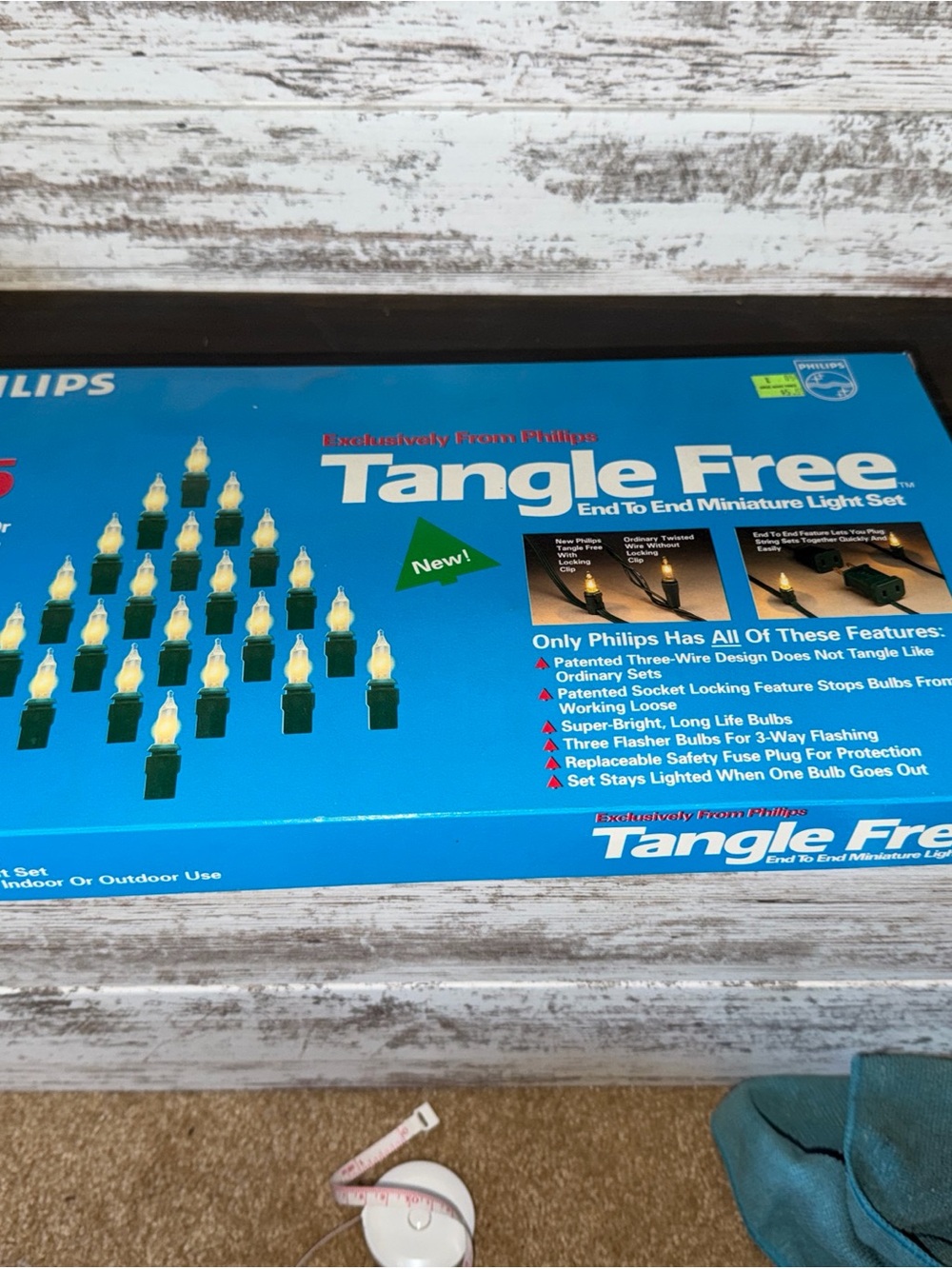 Philips Tangle Free Miniature Light Set - Blue Packaging with Yellow Bulbs